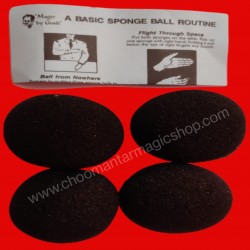 2inch HD ULTRA SOFT SPONGE BALL (Black) Pack of 4 from Magic by Gosh
