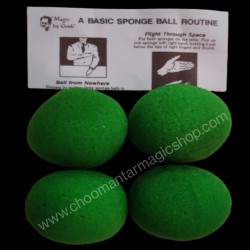 2inch HD ULTRA SOFT SPONGE BALL (Green) Pack of 4 from Magic by Gosh