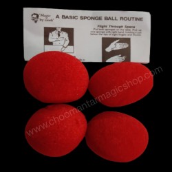 2inch HD ULTRA SOFT SPONGE BALL (RED) Pack of 4 from Magic by Gosh