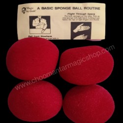 2.5 inch HD ULTRA SOFT SPONGE BALL (RED) Pack of 4 from Magic by Gosh