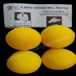 2inch HD ULTRA SOFT SPONGE BALL (Yellow) Pack of 4 from Magic by Gosh