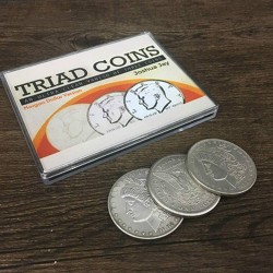 Triad Coins (US Gimmick and Online Video Instructions) by Joshua Jay and Vanishing Inc. - Trick	
