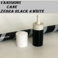 VANISHING CANE Plastic{ ZEBRA BLACK & WHITE}